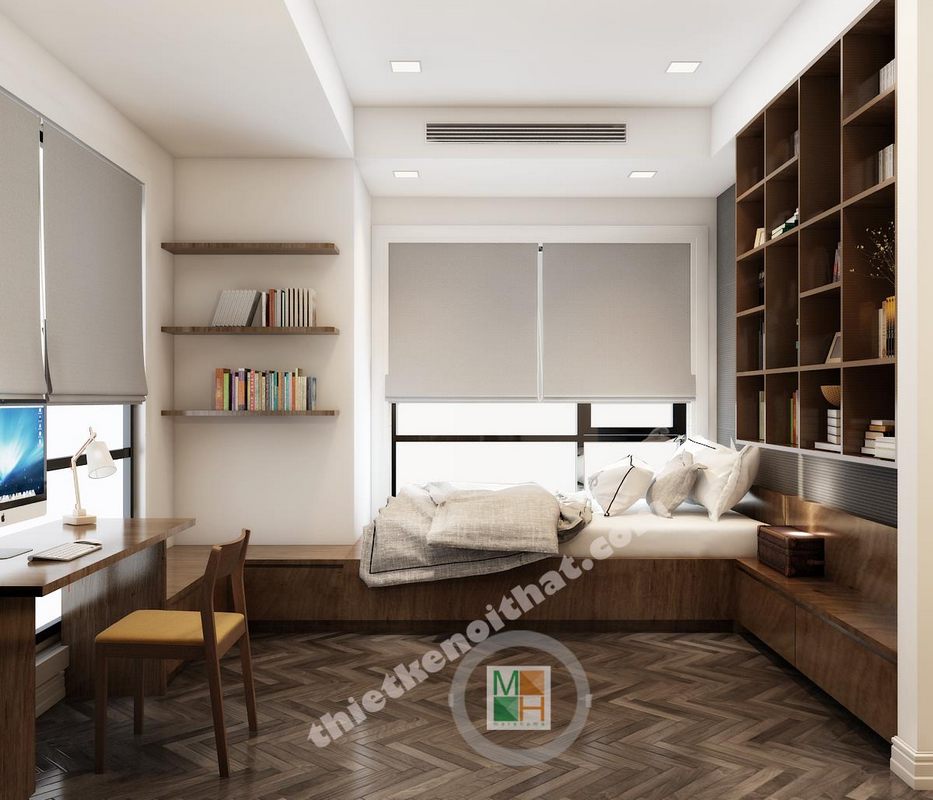 Thiết kế nội thất phòng làm việc chung cư Royal City Nguyễn Trãi Thanh Xuân Hà Nội